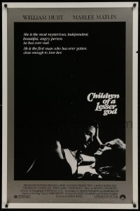 1z436 CHILDREN OF A LESSER GOD 1sh 1986 William Hurt & Best Actress winner Marlee Matlin!