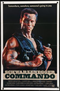 1z450 COMMANDO int'l 1sh 1985 Arnold Schwarzenegger is going to make someone pay!