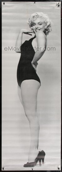 1z197 MARILYN MONROE 26x74 commercial poster 1976 sexy full-length image in black bathing suit!