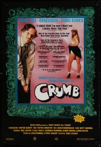 1z459 CRUMB 1sh 1995 underground comic book artist and writer, Robert Crumb!