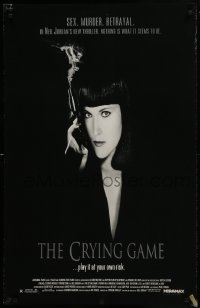 1z461 CRYING GAME 1sh 1992 Neil Jordan classic, great image of Miranda Richardson with smoking gun!
