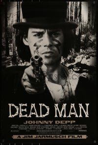 1z472 DEAD MAN 1sh 1996 great image of Johnny Depp pointing gun, Jim Jarmusch's mystic western!