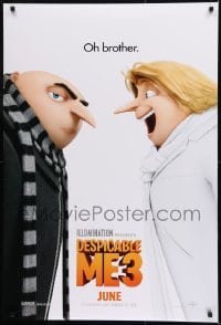 1z474 DESPICABLE ME 3 advance DS 1sh 2017 CGI animation, Steve Carell, oh brother, June style!