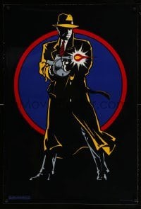 1z477 DICK TRACY teaser DS 1sh 1990 full-length art of Warren Beatty with tommy gun, undated design