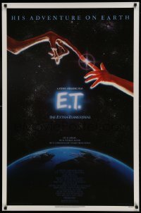 1z490 E.T. THE EXTRA TERRESTRIAL studio style 1sh 1982 Drew Barrymore, Steven Spielberg, Alvin art!