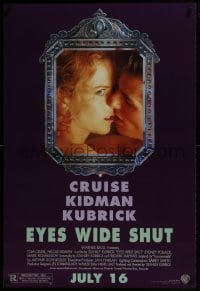 1z502 EYES WIDE SHUT advance DS 1sh 1999 Kubrick, Tom Cruise & Nicole Kidman reflected in mirror!