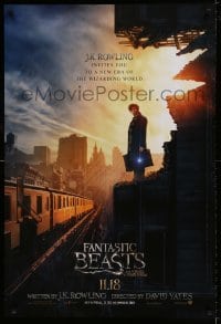 1z504 FANTASTIC BEASTS & WHERE TO FIND THEM int'l teaser DS 1sh 2016 Yates, J.K. Rowling, Miller!