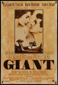 1z542 GIANT DS 1sh R1996 James Dean, Elizabeth Taylor, Rock Hudson, directed by George Stevens!