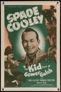 1z646 KID FROM GOWER GULCH 1sh 1949 western cowboy Spade Cooley, Bob Gilbert, western action!