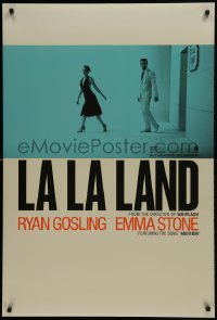 1z658 LA LA LAND teaser DS 1sh 2016 great image of Ryan Gosling & Emma Stone leaving stage door!