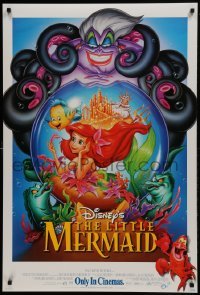 1z689 LITTLE MERMAID int'l advance DS 1sh R1998 Ariel & cast, Disney underwater cartoon!