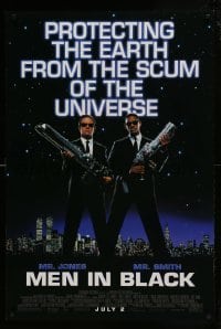 1z730 MEN IN BLACK advance DS 1sh 1997 Will Smith & Tommy Lee Jones protecting the Earth!