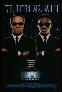 1z731 MEN IN BLACK int'l DS 1sh 1997 Will Smith & Tommy Lee Jones close-up!