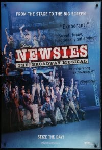 1z753 NEWSIES THE BROADWAY MUSICAL teaser 1sh 2017 Hollywood, Jeremy Jordan, seize the day!