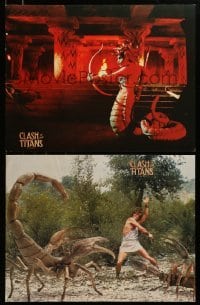 1z082 CLASH OF THE TITANS 6 color 17.75x23 stills 1981 cool Ray Harryhausen special effects scenes!