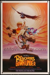 1z802 RESCUERS DOWN UNDER/PRINCE & THE PAUPER DS 1sh 1990 The Rescuers style, great image!