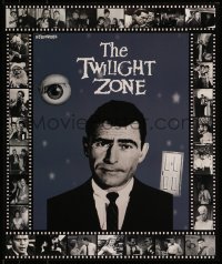 1z093 TWILIGHT ZONE 19x23 special poster 1980s close up of Rod Serling surrounded by scenes!