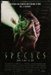 1z870 SPECIES DS 1sh 1995 sexy alien Natasha Henstridge, Ben Kingsley, sci-fi/horror, our time is up!