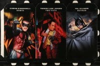 1z028 BATMAN FOREVER standee 1995 great images of Kilmer, O'Donnell, Jones, top cast!