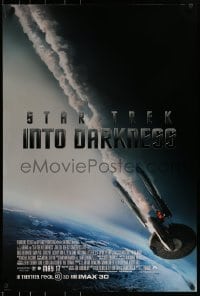 1z886 STAR TREK INTO DARKNESS int'l advance DS 1sh 2013 Peter Weller, image of crashing starship!
