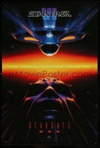 1z893 STAR TREK VI teaser 1sh 1991 William Shatner, Leonard Nimoy, Stardate 12-13-91!