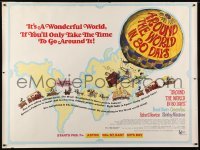 1z177 AROUND THE WORLD IN 80 DAYS subway poster R1968 all-stars, around-the-world epic, Deschamps!