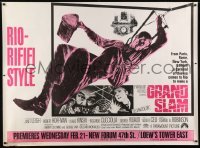 1z179 GRAND SLAM subway poster 1968 Janet Leigh, Edward G Robinson, great action art!