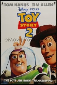 1z944 TOY STORY 2 advance DS 1sh 1999 Woody, Buzz Lightyear, Disney and Pixar animated sequel!