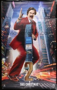 1z098 ANCHORMAN: THE LEGEND CONTINUES group of 4 vinyl banners 2013 Will Ferrell, Paul Rudd, Carell!