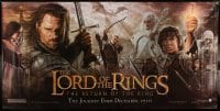1z121 LORD OF THE RINGS: THE RETURN OF THE KING vinyl banner 2003 Jackson, cast montage!