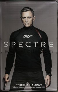 1z128 SPECTRE French vinyl banner 2015 Daniel Craig as James Bond 007 in all black with gun!