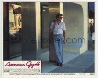2a031 AMERICAN GIGOLO 8x10 mini LC #1 1980 male prostitute Richard Gere full-length by door!