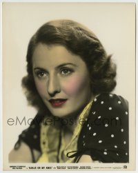 2a032 BANJO ON MY KNEE color 8x10 still 1936 great close portrait of beautiful Barbara Stanwyck!