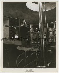 2a188 BIG CLOCK 8.25x10 still 1948 great image of Ray Milland on phone in cool laboratory!