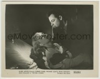 2a189 BIG COMBO 8x10.25 still 1955 close up of Cornel Wilde picking up Jean Wallace on bed!