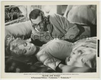 2a214 BLOOD & ROSES candid 8x10.25 still 1960 director Roger Vadim on bed with sexy wife Annette!