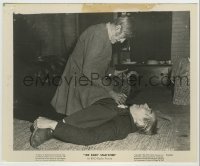 2a227 BODY SNATCHER 8.25x10 still 1945 Boris Karloff has Bela Lugosi pinned to the ground!