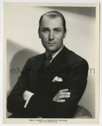 2a235 BRIAN AHERNE 8x10.25 still 1930s great waist-high portrait in suit & tie with arms crossed!