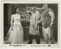 2a237 BRIDE OF THE MONSTER 8x10.25 still 1956 Bela Lugosi, Tor Johnson & Loretta King in gown!
