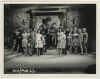 2a243 BRIDES OF FU MANCHU candid 8x10.25 still 1966 director Don Sharp with Christopher Lee & cast!
