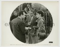 2a276 CHARADE candid 8x10 still 1963 Cary Grant & Audrey Hepburn with director Stanley Donen!