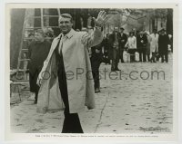 2a277 CHARADE candid 8x10 still 1963 Cary Grant waving to fans on the set between scenes!