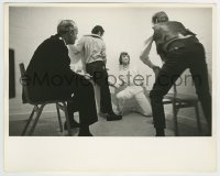 2a302 CLOCKWORK ORANGE deluxe 8x10 still 1972 McDowell gives Berkoff a sample of his treatment!