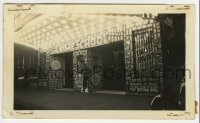 2a007 CRIME SCHOOL 2.75x4.5 photo 1938 theater display with bars over 1-sheets & stone walls!