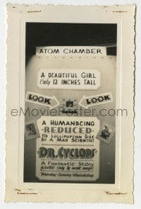 2a009 DOCTOR CYCLOPS 3.5x5.25 photo 1940 you looked in an atom chamber at a 12 inch beautiful girl!