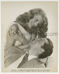 2a385 DOWN TO EARTH 8.25x10.25 still 1946 romantic c/u of sexy Rita Hayworth & Larry Parks!