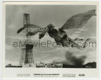 2a467 GHIDRAH THE THREE HEADED MONSTER 8x10 still 1965 special FX scene with dragon flying!