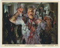 2a063 GREEN SLIME color 8x10 still #1 1968 gruesome image of Ted Gunther mangled by the aliens!