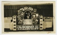 2a012 HOUND OF THE BASKERVILLES 2.75x4.5 photo 1939 display w/ mad dog, who next will be its prey!