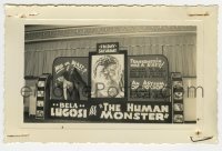 2a013 HUMAN MONSTER 3.5x5.25 photo 1939 Frankenstein was a sissy compared to him, theater display!